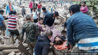 Landslides in Colombia kills 154 people