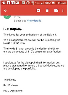 US will not be getting Nokia 8 - HMD