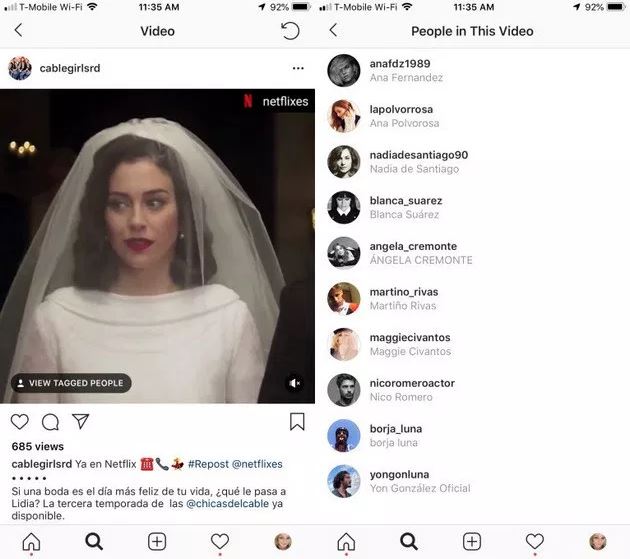 Instagram Working on video tagging feature