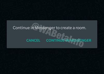 WhatsApp to get messenger room integration