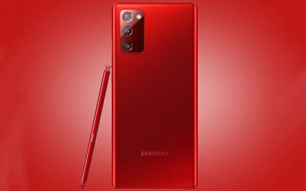 Samsung Galaxy Note20 5G in mystic red