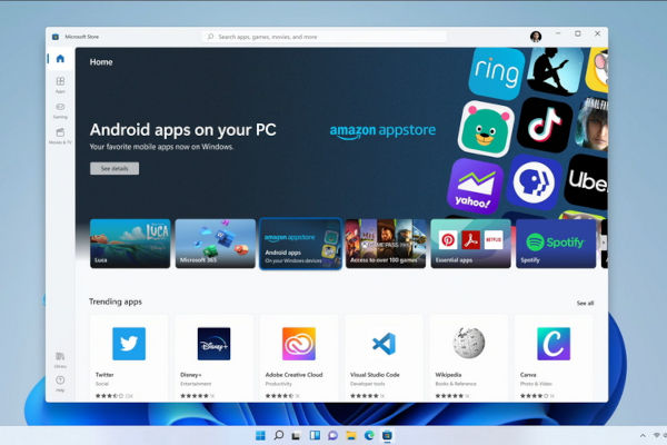 Windows 11 comes with built in Android apps support