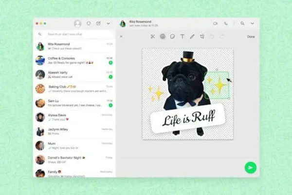 WHATSAPP WEB ADDS A FEATURE TO CREATE CUSTOM STICKERS