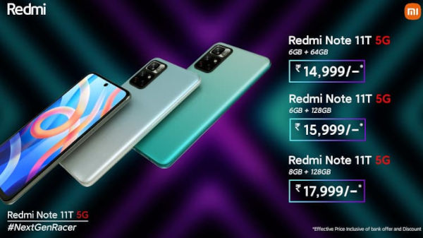 Xiaomi Redmi Note 11T 5G price
