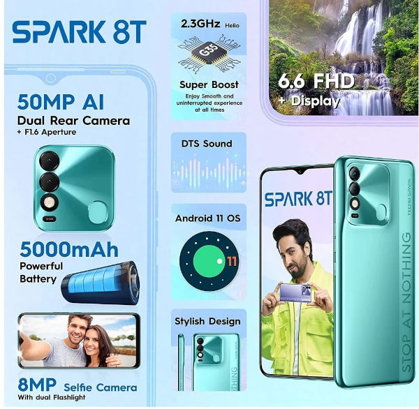 TECNO SPARK 8T specs and features