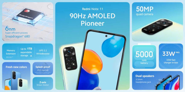 Redmi Note 11 specs and features