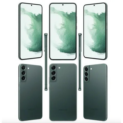 Samsung Galaxy S22 render in green