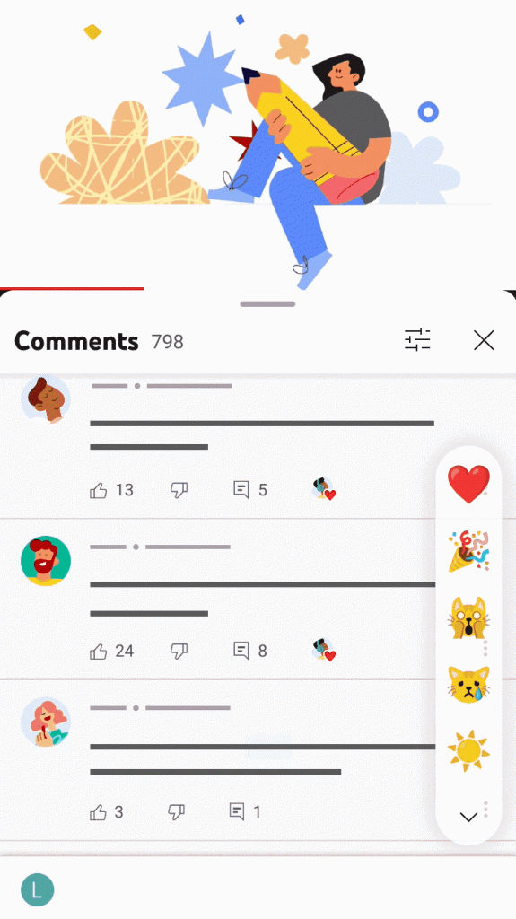 YouTube is testing emoji based Timed Reactions for videos 1