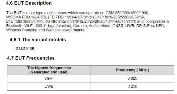 Galaxy S23 Ultra appears on the FCC database 1