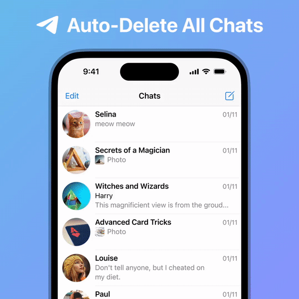 Telegram Auto Delete All Chats