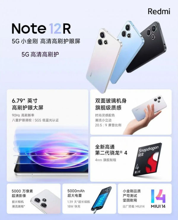 Redmi Note 12R specs