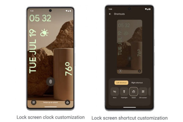 Android 14 New lock screen customization optoins